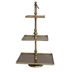 Creative Coop Antique Finish Three - Tier Tray