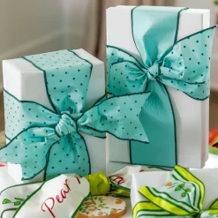 Park Hill Aqua Swiss Dot Ribbon, 4" X 10YD