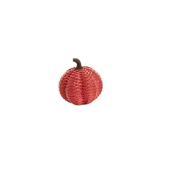 Two's Company Autumn Allure Basket Weave Pattern Pumpkin