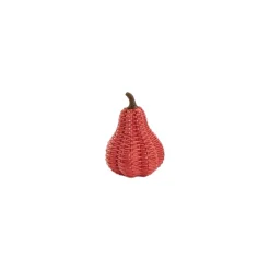 Two's Company Autumn Allure Basket Weave Pattern Pumpkin