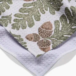 Geometry Autumn Pines Tea Towel