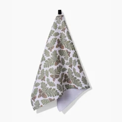Geometry Autumn Pines Tea Towel