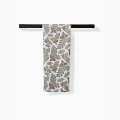 Geometry Autumn Pines Tea Towel