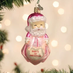 Old World Christmas Baby Girl's 1st Santa Lovey Ornament