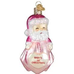 Old World Christmas Baby Girl's 1st Santa Lovey Ornament