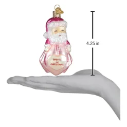 Old World Christmas Baby Girl's 1st Santa Lovey Ornament
