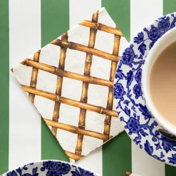 Hester & Cook Bamboo Lattice Cocktail Napkin Set