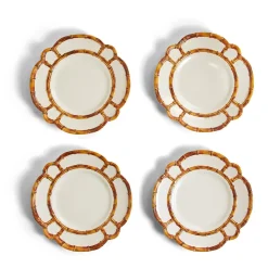 Two's Company Bamboo Touch Dinner Plate Set