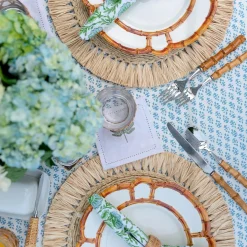 Two's Company Bamboo Touch Dinner Plate Set