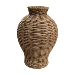 Two's Company Basket Weave Pattern Vase