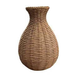 Two's Company Basket Weave Pattern Vase
