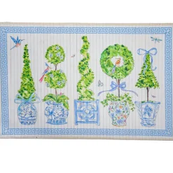 The Round Top Collection Beck’s Blue Bamboo Mat
