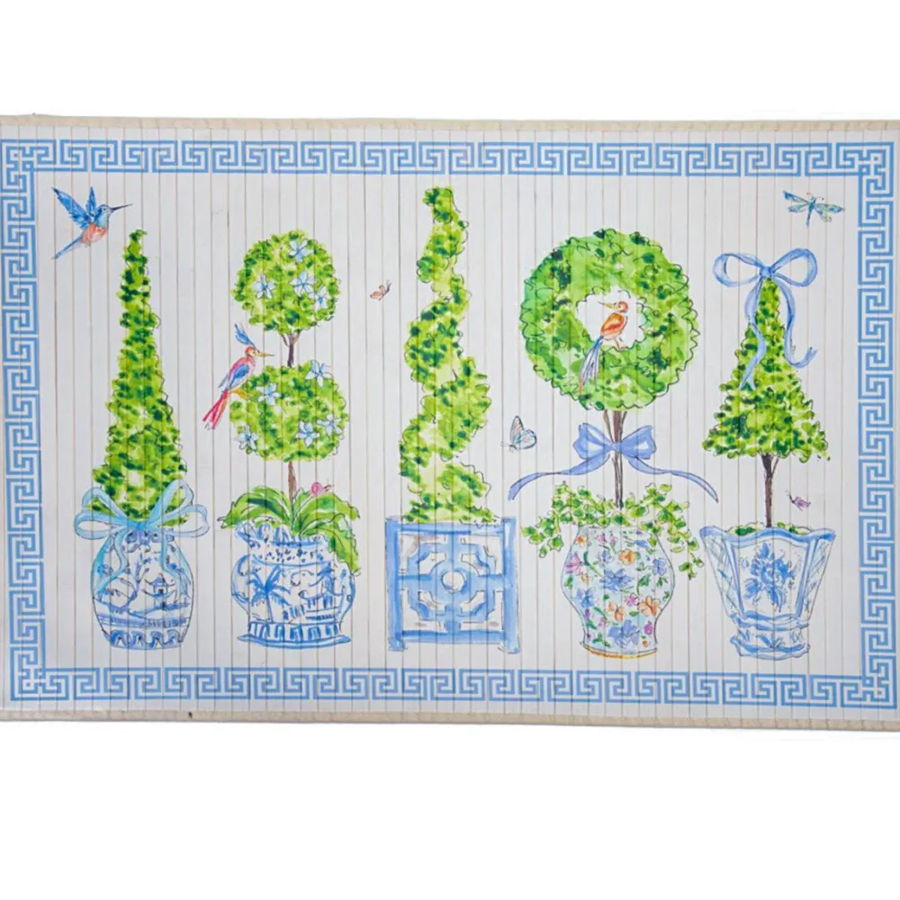 The Round Top Collection Beck’s Blue Bamboo Mat