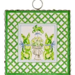The Round Top Collection Beck’s Boxwood Bunnies Mini Gallery Art