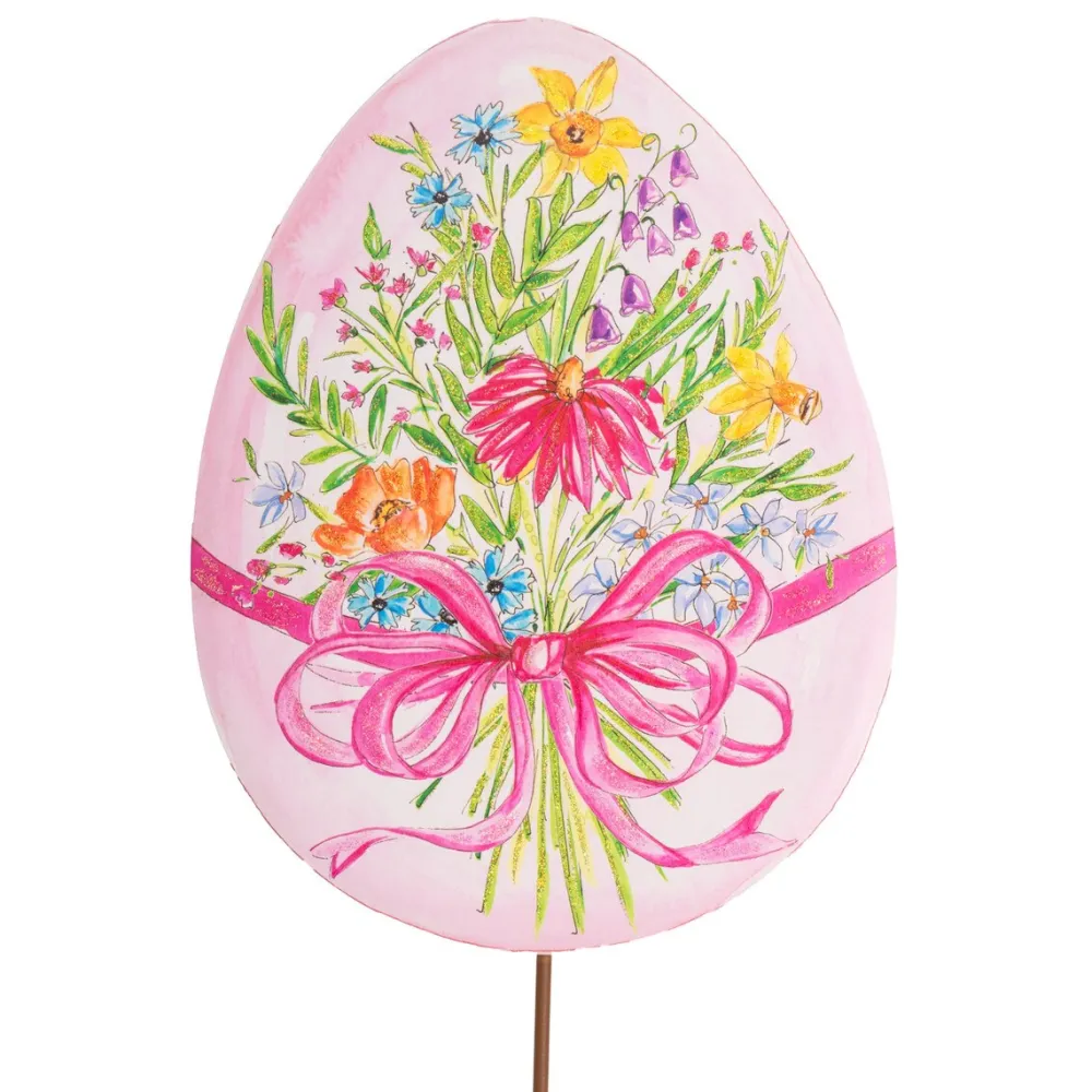 The Round Top Collection Beck’s Floral Easter Egg Stake