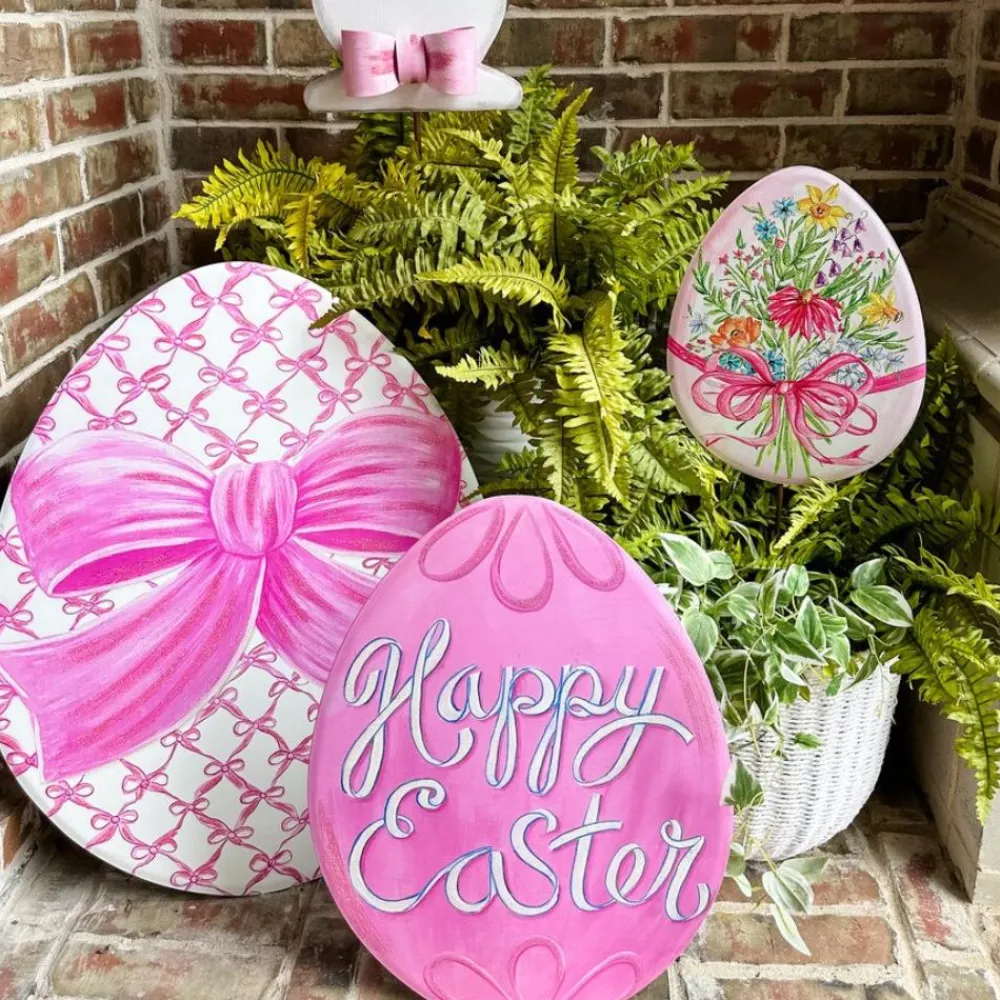 The Round Top Collection Beck’s Floral Easter Egg Stake