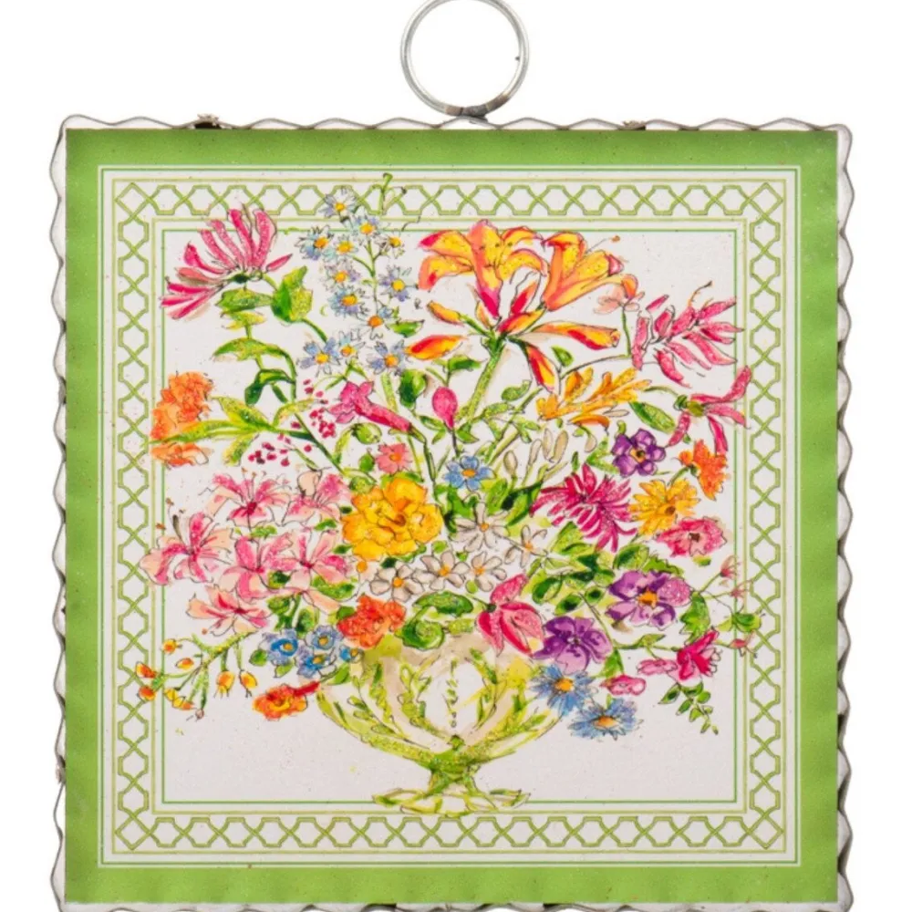 The Round Top Collection Beck’s Green Floral Arrangement Mini Gallery Art