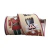 Direct Export Co. Beige Nutcracker Ribbon, 4" X 10YD