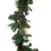 Liberty Floral Berry Pinecone Pine Garland, 6'