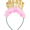 Festive Gal Best Mom Ever Headband, Light Pink