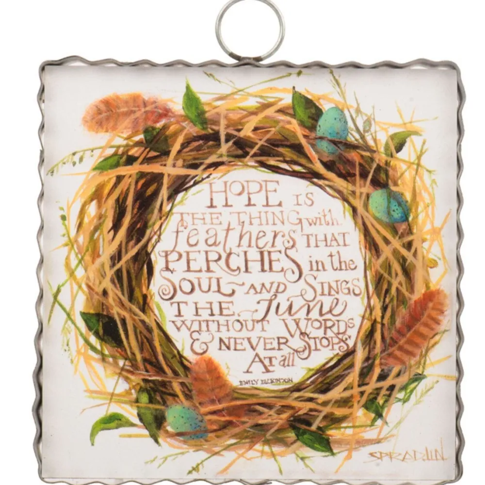 The Round Top Collection Bird Nest Wreath Mini Gallery Art