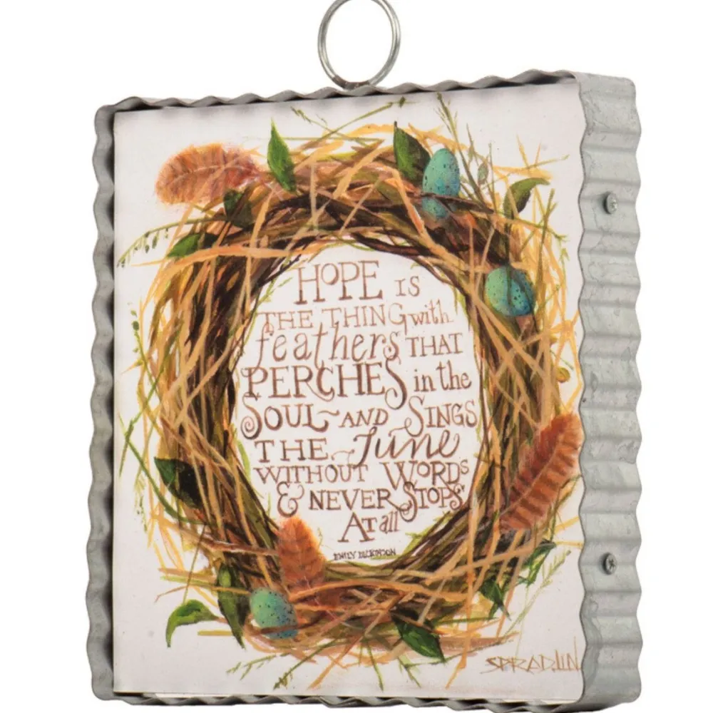 The Round Top Collection Bird Nest Wreath Mini Gallery Art