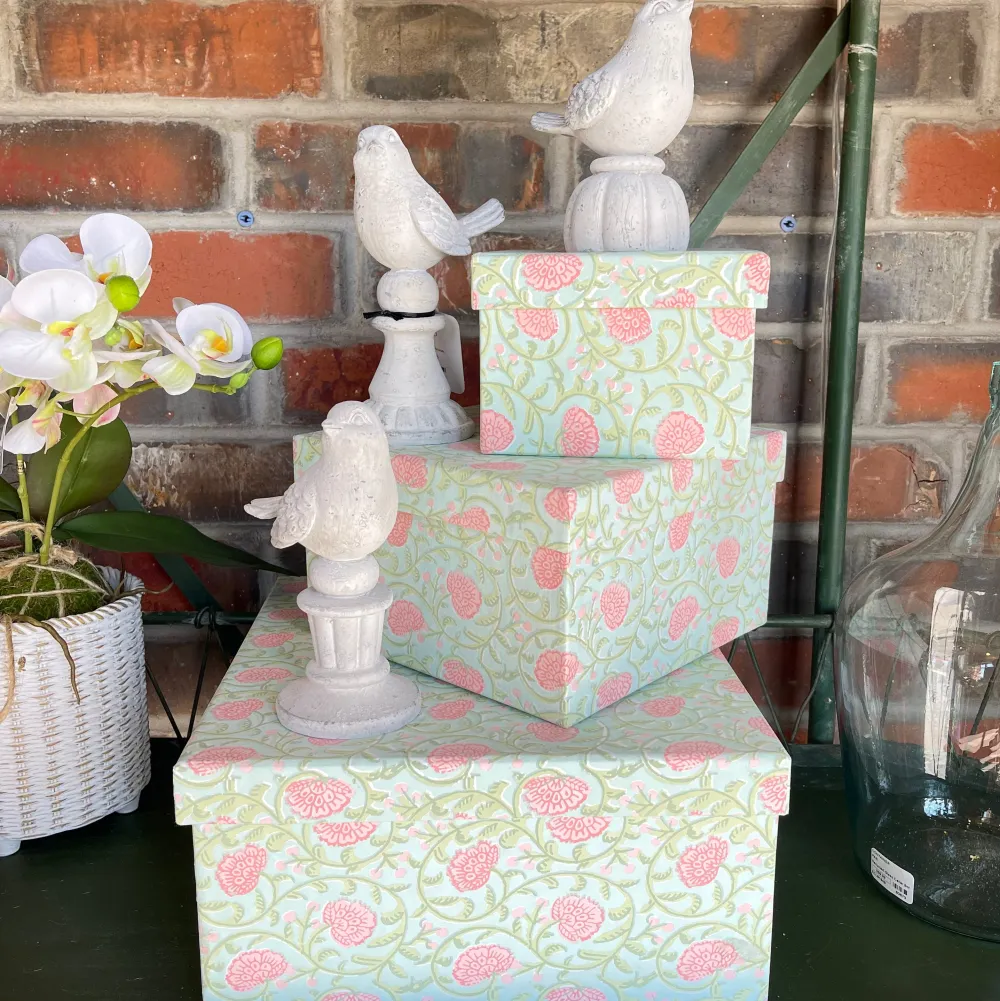 RAZ Birds on Pedestals Set