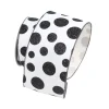 Farrisilk Black and White Glitter Random Dots 4"X10YD