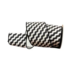 Farrisilk Black and White Illusion Ribbon, 4" X 10YD