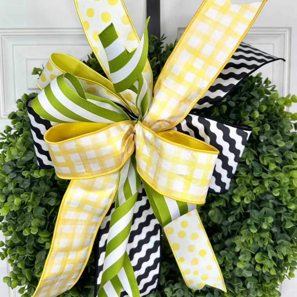 Farrisilk Black and White Illusion Ribbon, 4" X 10YD