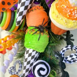 Liberty Floral Black and White Twirl Ball Spray