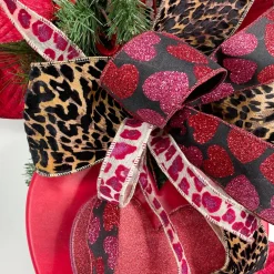 D. Stevens Black Leopard Jacquard Ribbon, 4" x 10yd.