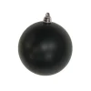 Farrisilk Black Matte Ball Ornament, 6"