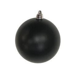 Farrisilk Black Matte Ball Ornament, 6"