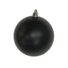 Farrisilk Black Matte Ball Ornament, 4"