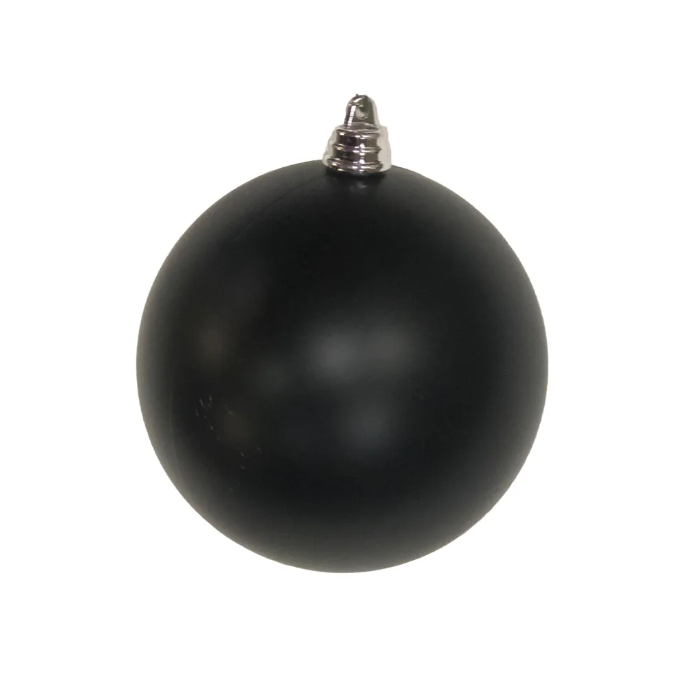 Farrisilk Black Matte Ball Ornament, 4"