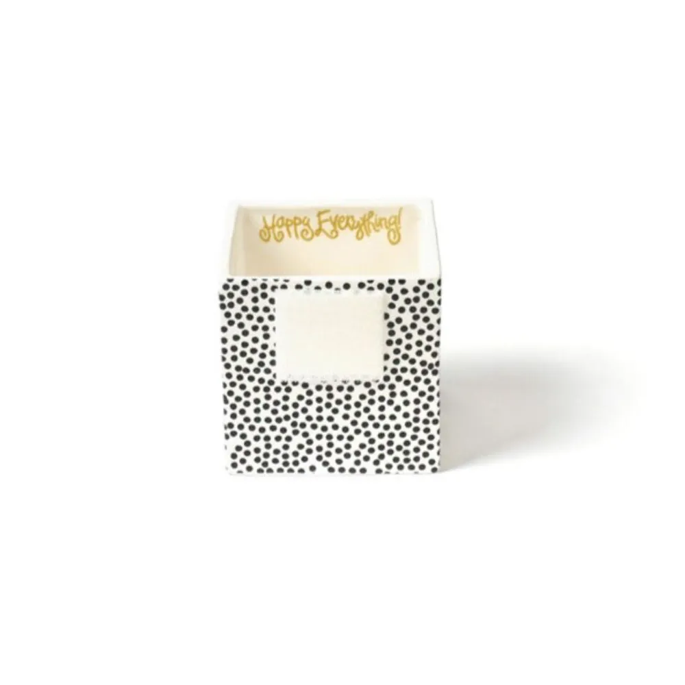 Happy Everything Black Mini Dot Small Nesting Cube by !