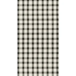 Hester & Cook Black Painted Check Guest Napkin Set