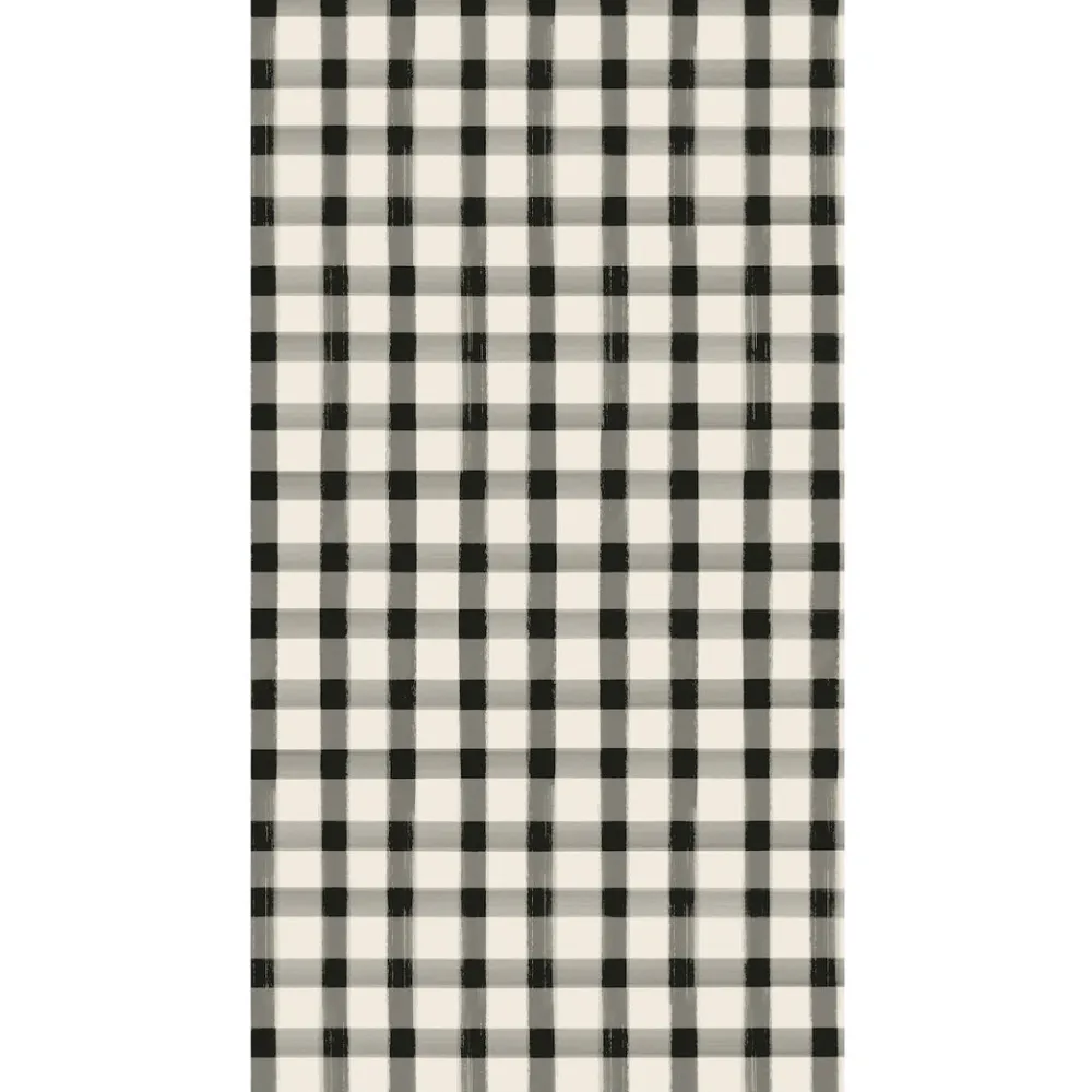 Hester & Cook Black Painted Check Guest Napkin Set
