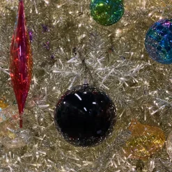 Farrisilk Black Shiny Ball Ornament, 4