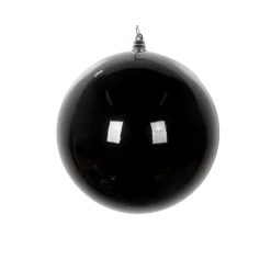 Farrisilk Black Shiny Ball Ornament, 6"