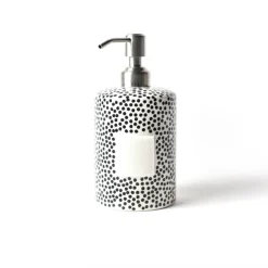 Happy Everything Black Small Dot Cylinder Soap Pump by !
