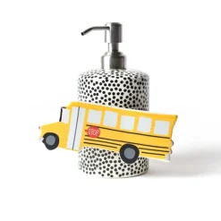 Happy Everything Black Small Dot Cylinder Soap Pump by !
