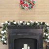 Farrisilk Black & White Check Ball Garland, 10'