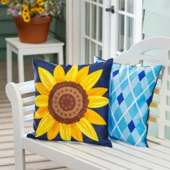 Evergreen Bless Our Home Sunflower Pillow