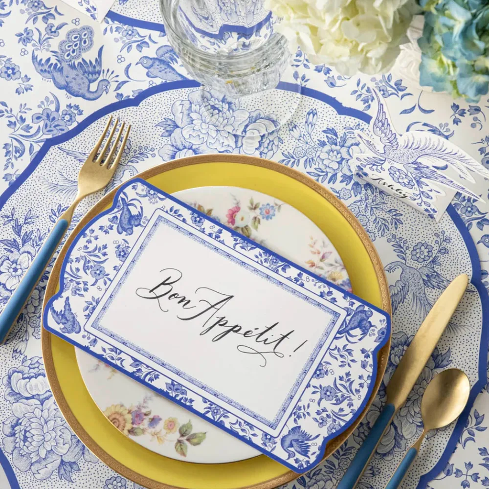 Hester & Cook Blue Asiatic Pheasants Placemat Set