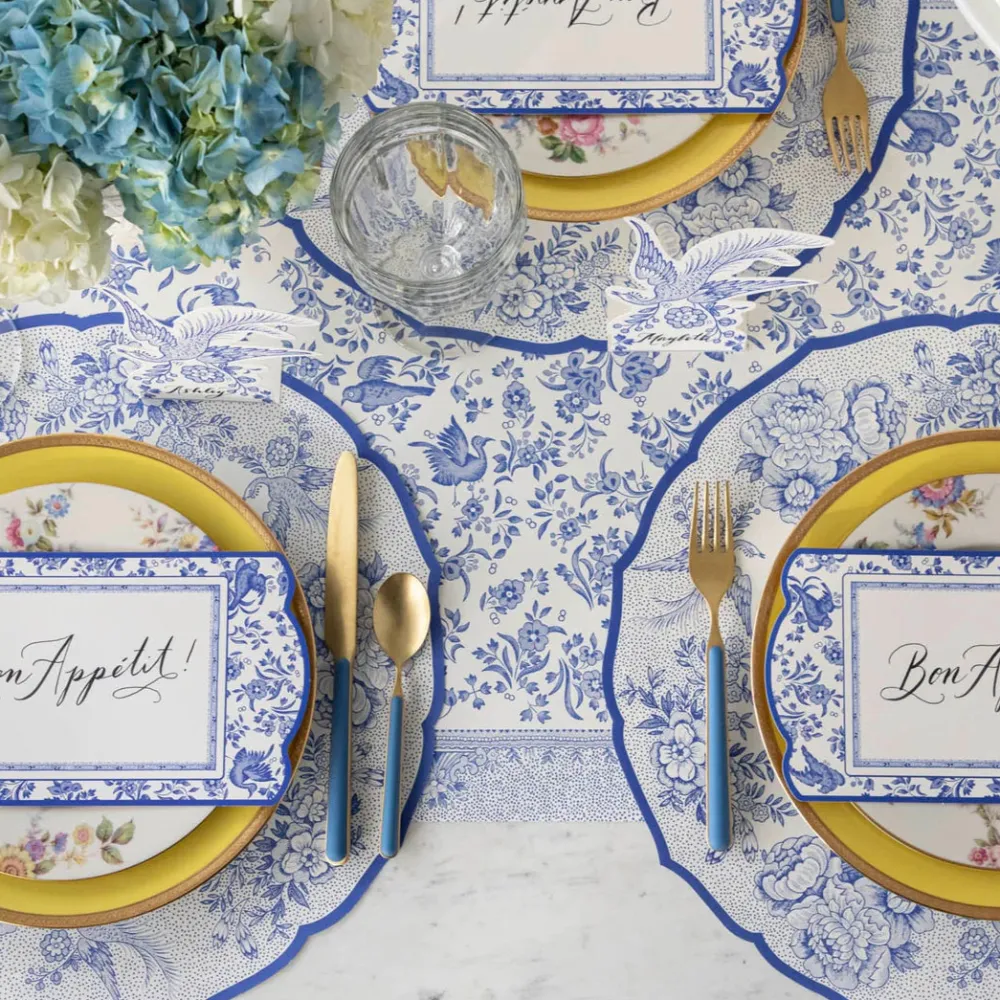 Hester & Cook Blue Asiatic Pheasants Placemat Set