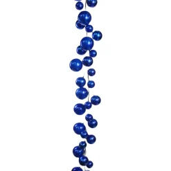 Farrisilk Blue Candy Apple Ball Garland, 10'