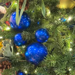 Farrisilk Blue Candy Apple Ball Garland, 10'