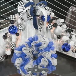Farrisilk Blue Candy Apple Ball Ornament, 8"